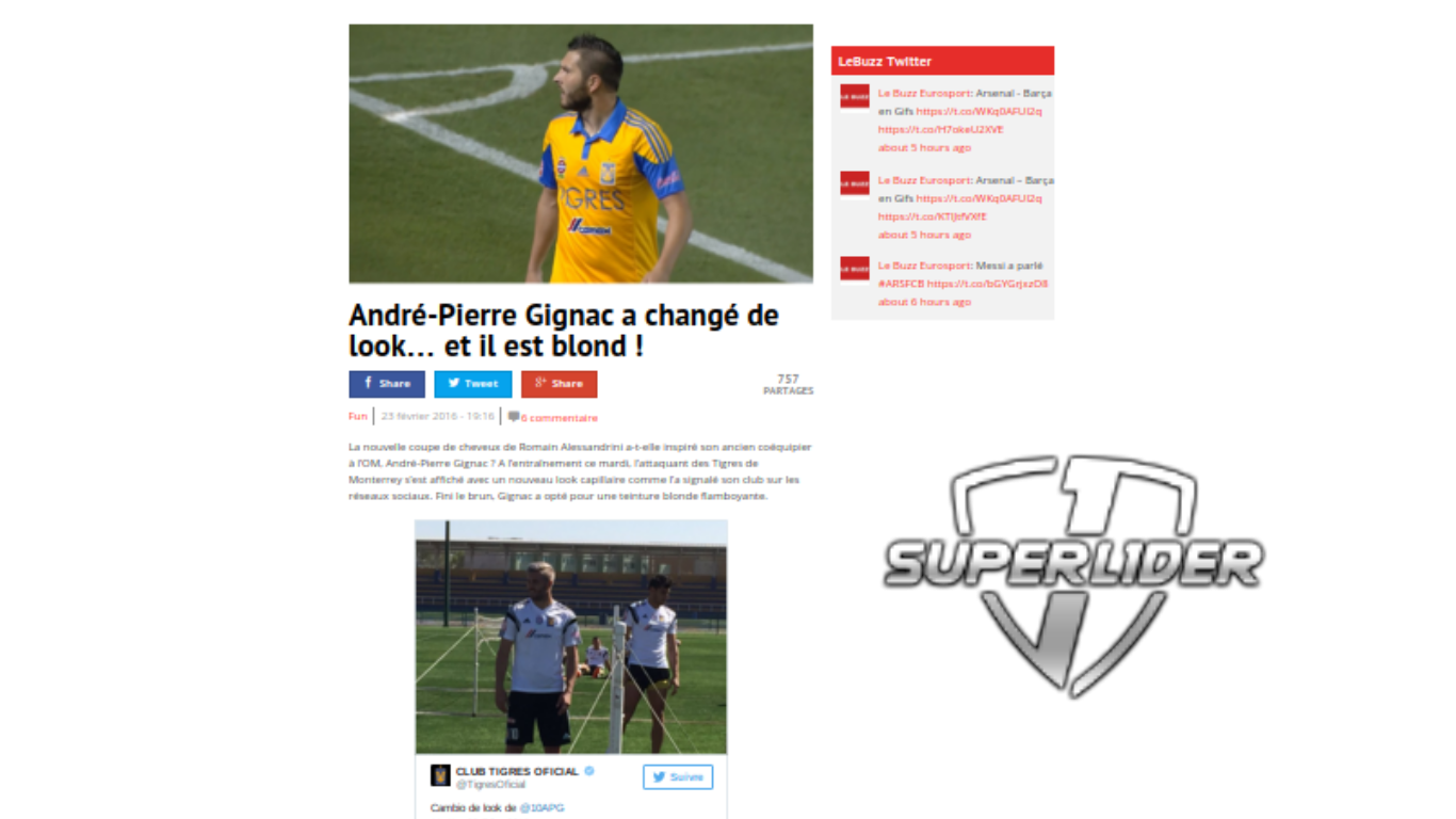 Polemizan en Francia con Gignac rubio