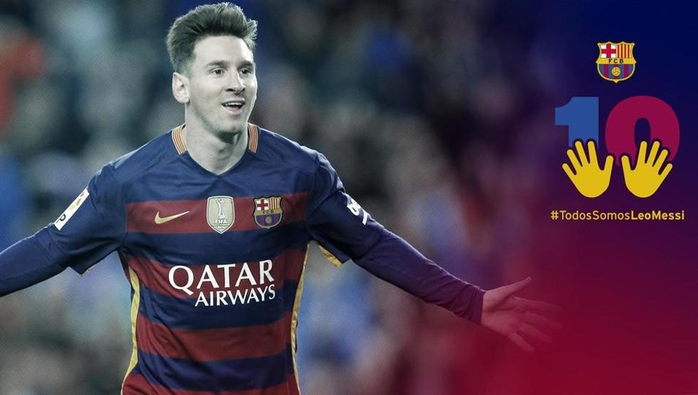En Apoyo a Messi, el Barça lanza la campaña #TodosSomosLeoMessi