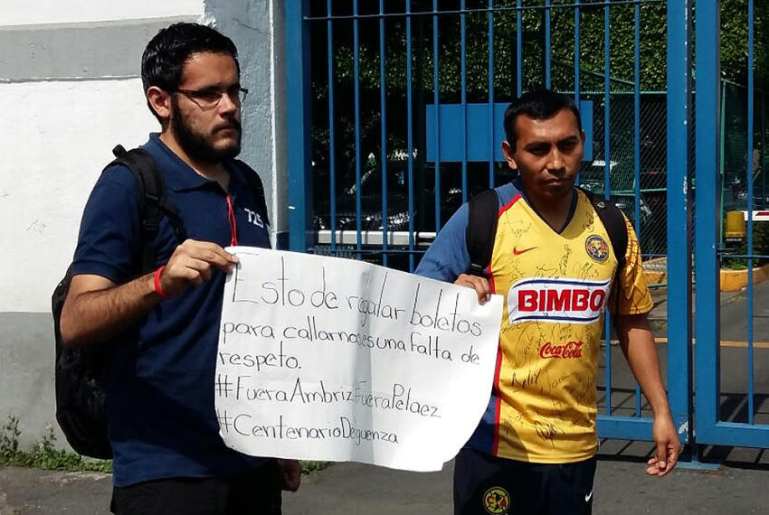 Mucho ruido y pocas nueces en manifestación americanista