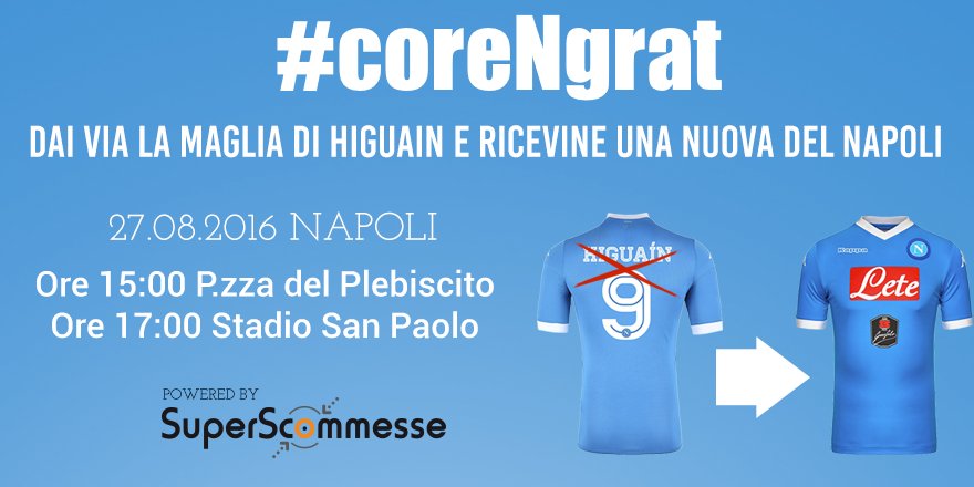 En el Napoli lanzan insólita propuesta para acabar con las camisetas de Higuaín