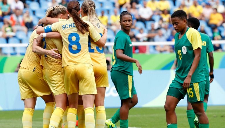 Suecia vence a Sudáfrica en la ‘inauguración’ de las Olimpiadas