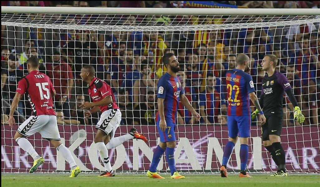A la…  Alavés da la sorpresa y derrota como visitante al Barcelona