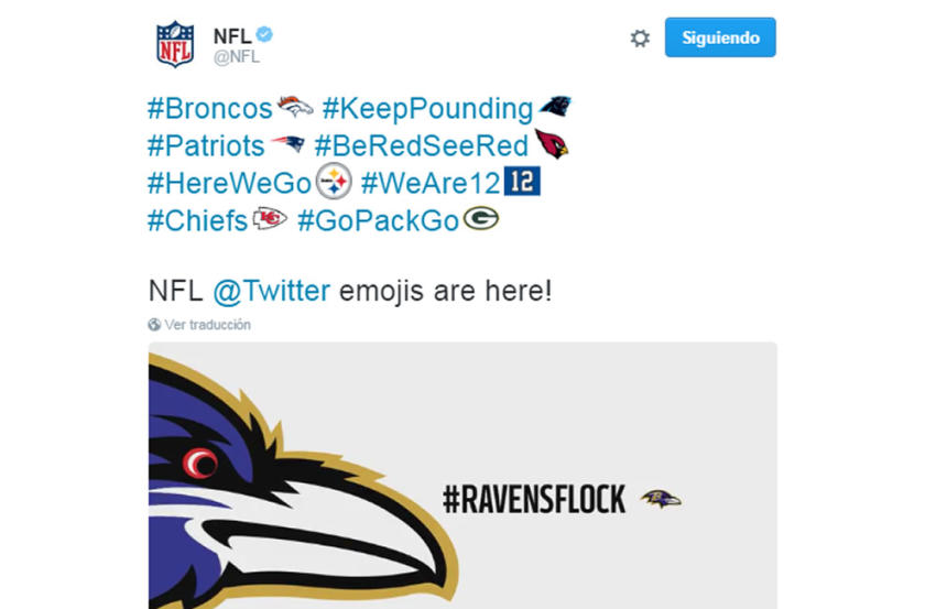 Twitter lanzó nuevos ‘emojis’ para la NFL