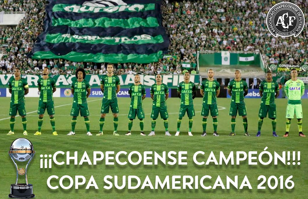 Oficial… La Conmebol otorga el título de la Copa Sudamericana al Chapecoense