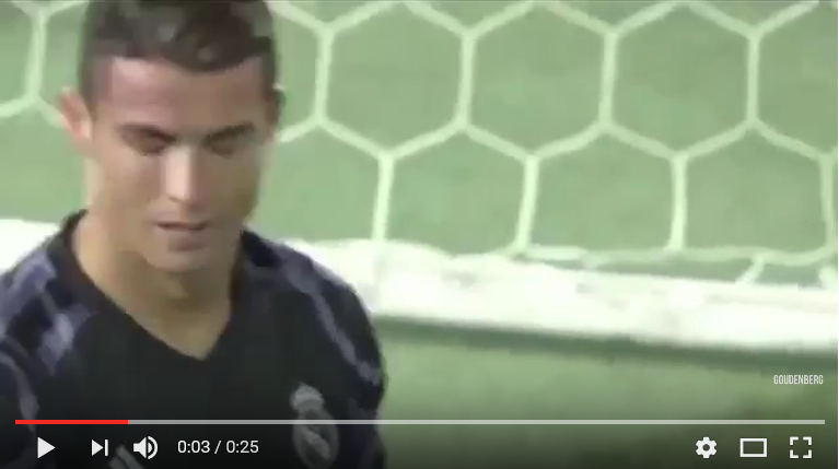 El ‘oso´de Cristiano Ronaldo ante el América, falla gol frente a la portería (video)