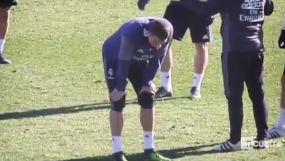 Alerta en el Real Madrid… Cristiano vomita en pleno entrenamiento (video)