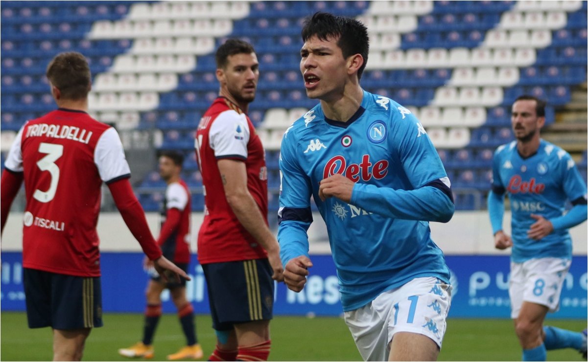 Hirving Lozano marcó en goleada del Napoli ante el Cagliari (VIDEO)