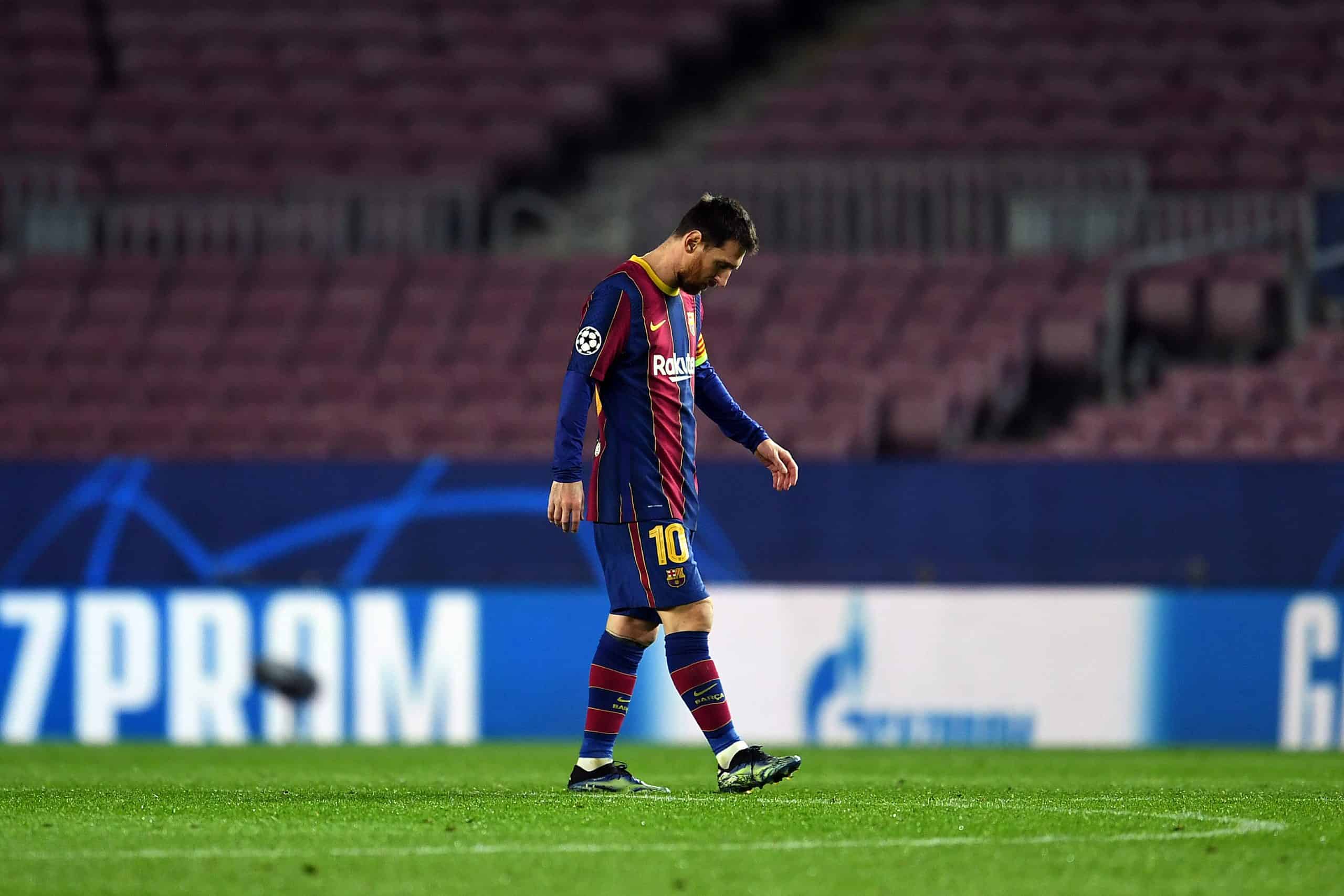 Capturan enojo de Lionel Messi tras gol del PSG al Barcelona en octavos de final de Champions League (VIDEO)