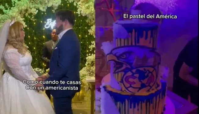 Novio organiza boda con temática del América tras obtener ‘La 14’